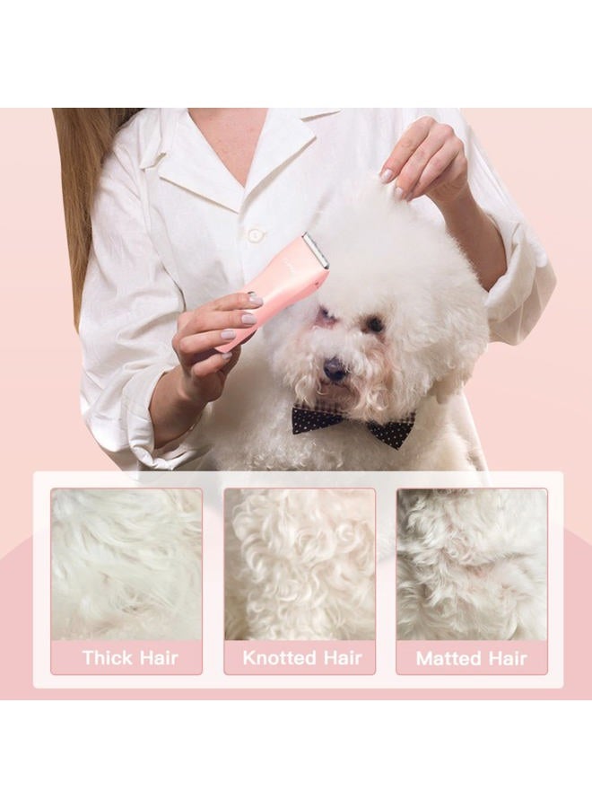 Grimgrow Dog Grooming Kit Clipper for Thick Coat Low Noise Cordless Cat Hair Trimmer Rechargeable Shaver Pet Grooming Tools for Small and Large Animals - Image 5