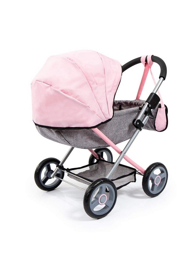 Bayer Dolls 4-in-1 Toy Baby Doll Pram Stroller Cosy Set - Dolls Up to 18" (Pink/Grey) - Image 2