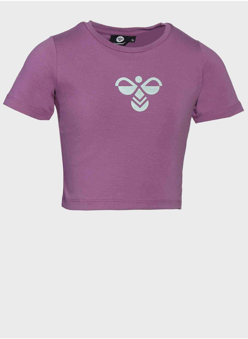 Hummel - Kids Monteresso Cropped T-Shirt - Image 1
