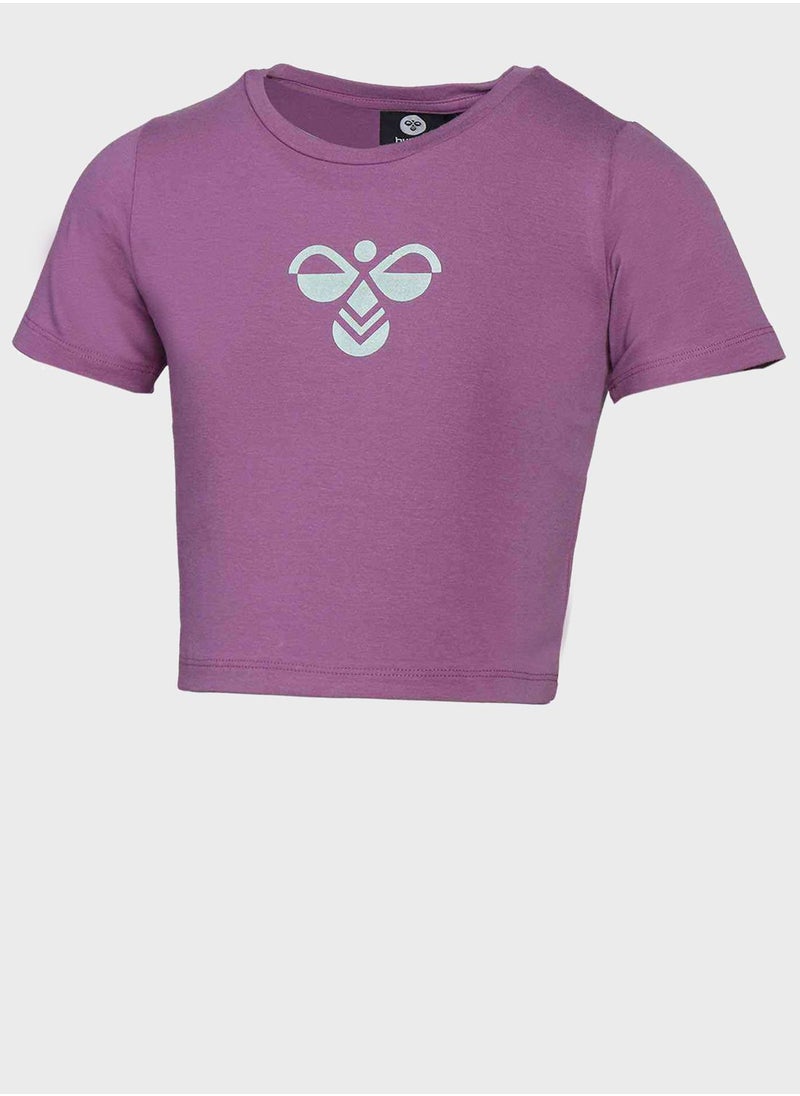 Hummel - Kids Monteresso Cropped T-Shirt - Image 1