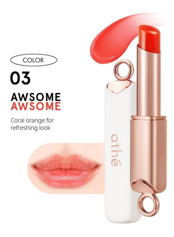 ATHÉ Authentic Lip Balm 03 AWESOME (Tinted), Lightweight Wear & Plumping Lips without Stickiness, Moisturizing & Nourishing Plant-Based Vegan Chapstick for Dry, Petrolatum Free, Cruelty-Free - Image 4