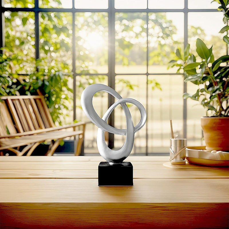 Dosker دوسكر تماثيل هندسية فضية لديكور المنزل - Image 4