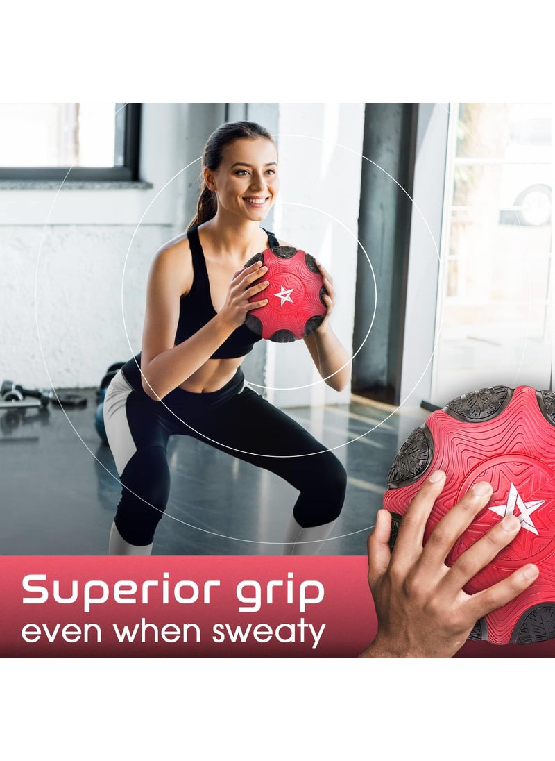 Yes4All Yes4All Medicine Ball with Dual Texture Grip Weighted Medicine Ball for Workouts Exercise Balance Training Core Strength Balance and Coordination Exercise NonSlip Rubber Shell with 681012LBS  - Image 4