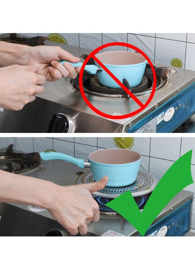 EHOME Stainless Steel Heat Diffuser for Gas and Electric Stove, Even Heat Distribution Induction Cooktop Adapter Plate , Warmer Simmer Plate for Stove with Flame Guard, Cool-Touch Handle - Image 5