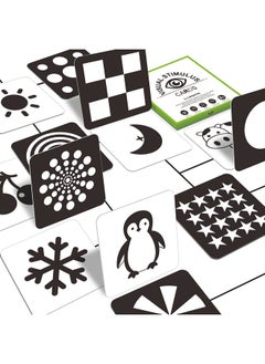 50 Pages Visual Stimulation Flashcards, 25 Pcs Black And White Baby Visual Stimulus Cards Sensory Developmental Black White Card Set For Newborn Baby 0-3 Months (5.5” X 5.5”) - pzsku/ZAE8F6C60870C1D04C534Z/45/_/1734348261/d3bdb620-05a5-4c69-9e69-c50185b9aade