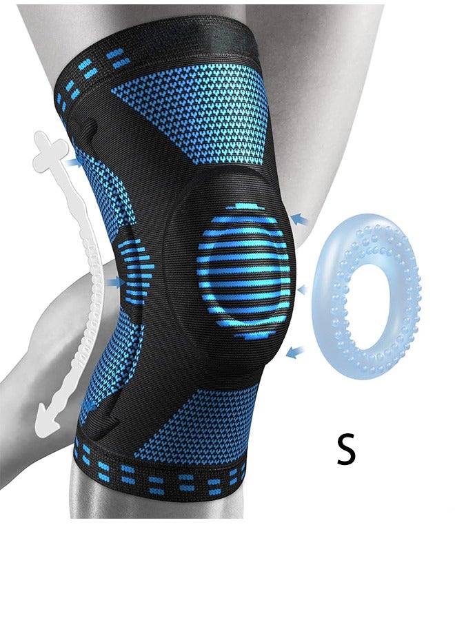 General 2 Pack,Knee Braces with Strap for Knee Pain Women and Men, Knee Compression Sleeve for Arthritis, ACL, Meniscus Tear,Knee Support for Working, Running, Weightlifting,S  - Image 1