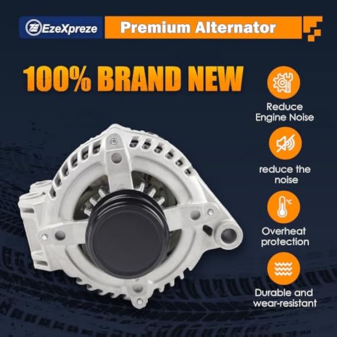 E EZEXPREZE Ezexpreze Alternator Compatible with Chrysler 200 11-14, Town & Country alternator 11-16 & Dodge Avenger 11-14, Grand Caravan 11-20, Journey 11-19 & Ram C/V & VW Routan, V6 3.6L,11570N, 11570 - Image 3