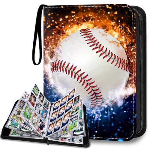 HESPLUS 900 Pocket Baseball Card Binder with Sleeves and Protector Set for Sports Cards Collector Album - Image 1