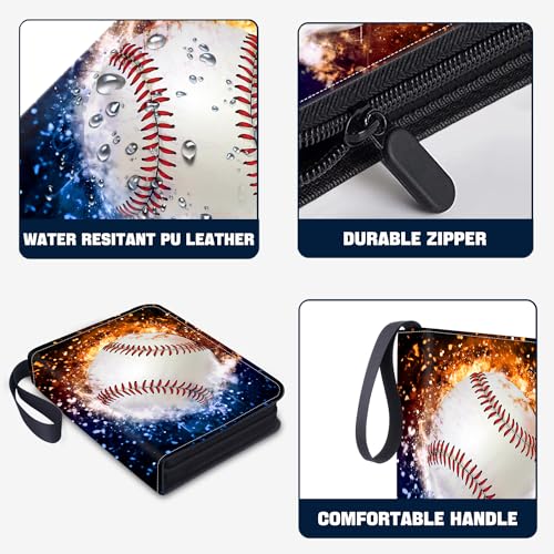 HESPLUS 900 Pocket Baseball Card Binder with Sleeves and Protector Set for Sports Cards Collector Album - Image 4