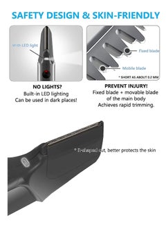 SYOSI Men's Body Hair Trimmer,  Body Shavers for Mens Trimmer for Face and Body, Electric Trimmer Waterproof Beard Trimmer Cordless Body Groomer for Men Bikini Trimmer Women USB Rechargeable  - Image 3