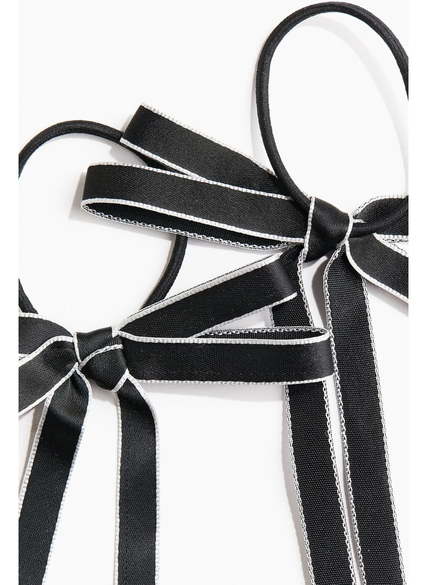 H&M 2-Pack Bow-Detail Hair Elastics