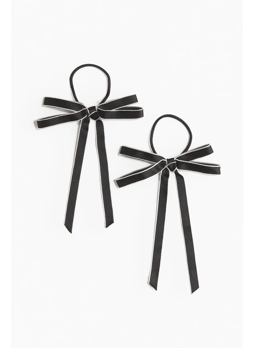 H&M 2-Pack Bow-Detail Hair Elastics