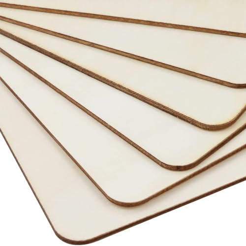 TKOnline 25Pcs 6 x 6 x 1/10 Inches Unfinished Basswood Sheets for Crafts, Wood Squares for DIY Craft Projects, Plywood Sheets for Wood Burning, Laser Cutting, Painting,School Projects, Decoration - Image 3