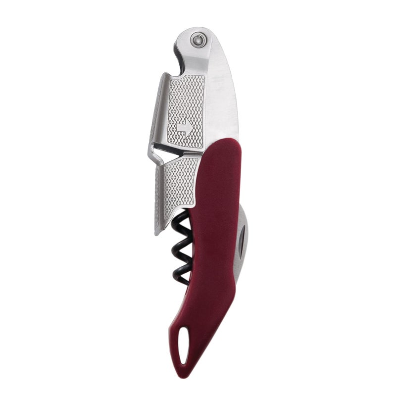 True True Heavy Duty Sommelier Waiters Corkscrew Wine Opener Manual Professional Corkscrews Cork Openers Bartender Accessories Home Bar Set of 1 Burgundy 