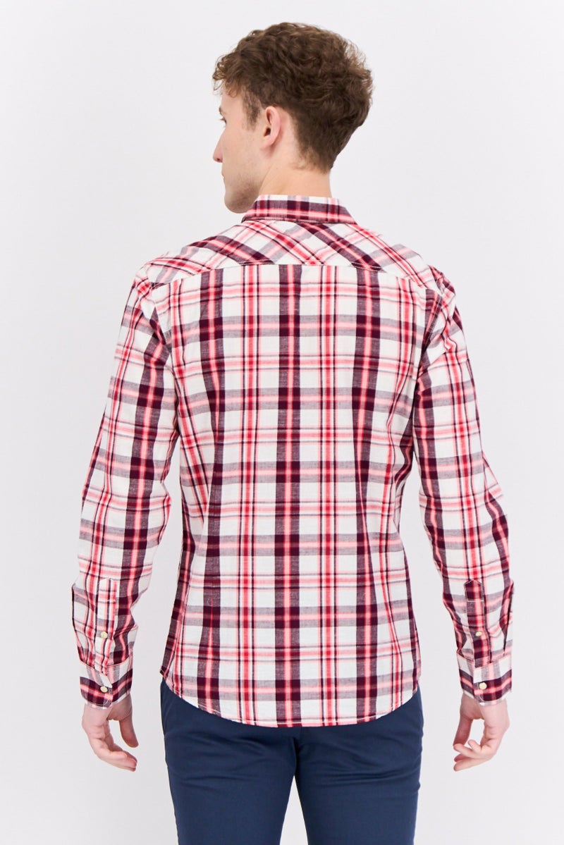 GAS Men Regular Fit Plaid Long Sleeves Casual Shirt, Multicolor - Image 3