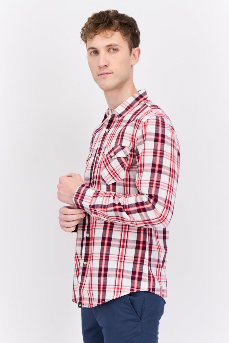 GAS Men Regular Fit Plaid Long Sleeves Casual Shirt, Multicolor - Image 2