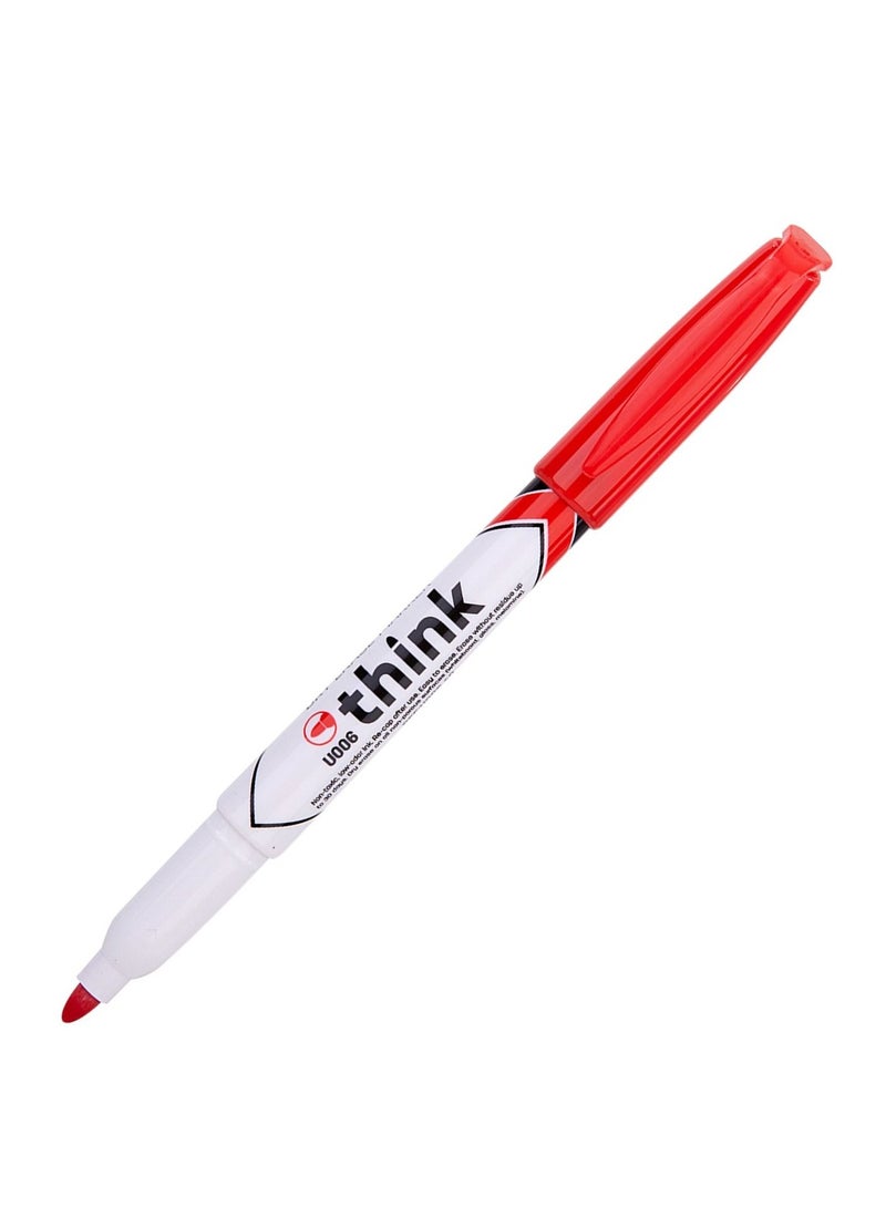 Deli 24-Piece Slim White Board Marker Bullet Tip Red Ink - Image 2
