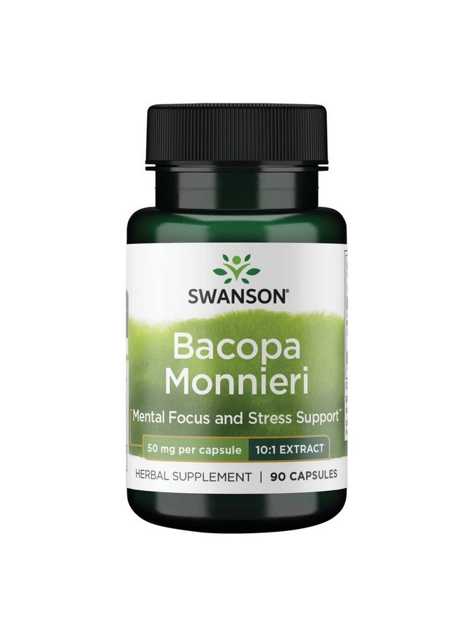 SWANSON Bacopa Monniera 10:1 Extract 50 Milligrams 90 Capsules - Image 2