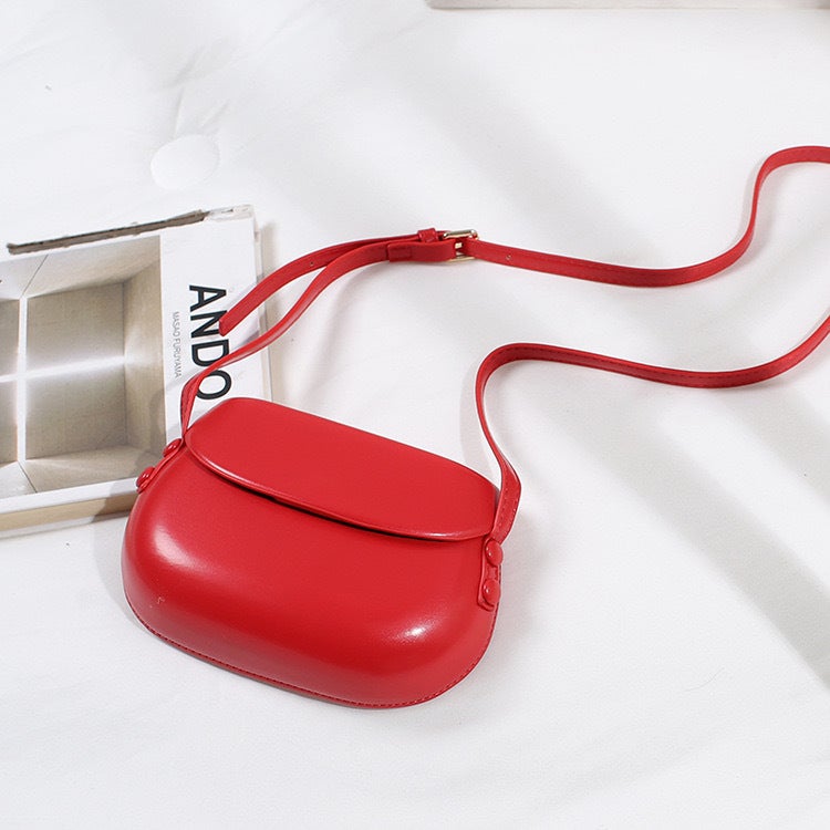 2024 Korean Style Retro Ins Red Saddle Bag Crossbody Small Bag Women'S All-Match Simple Mobile Phone Bag - Image 2