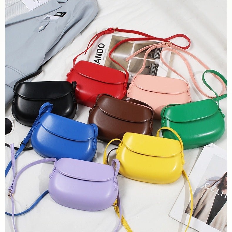 2024 Korean Style Retro Ins Red Saddle Bag Crossbody Small Bag Women'S All-Match Simple Mobile Phone Bag - Image 3