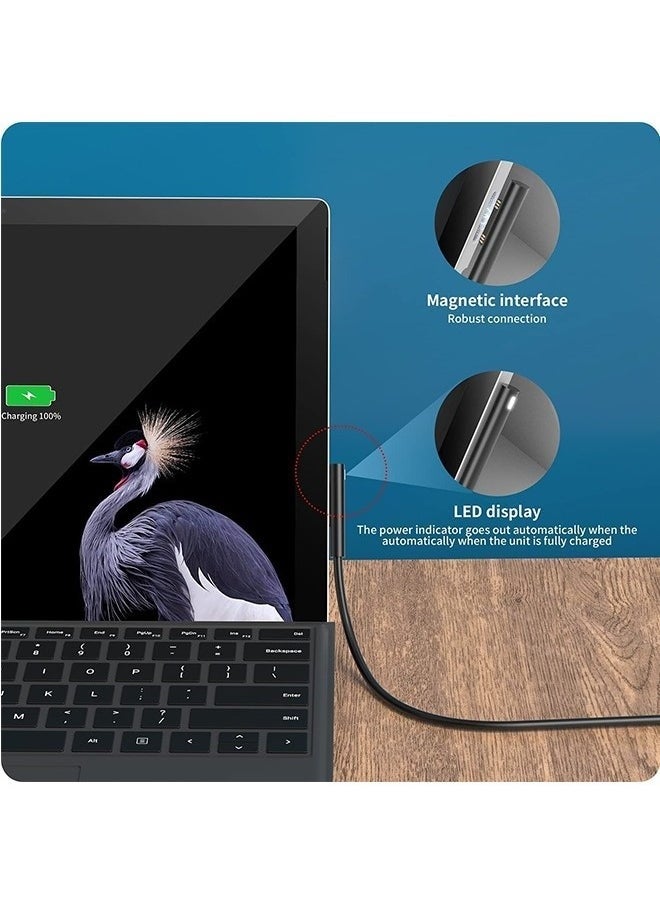 ARNOTEC - 65W Surface Power Adapter Charger, Compatible with Surface Pro 3/4/5/6/7/8/X, Surface Laptop 1/2/3/4/Studio, Surface Go 1/2/3, Surface Book 1/2/3 with USB Charging Port and Magnetic Connector - Image 1