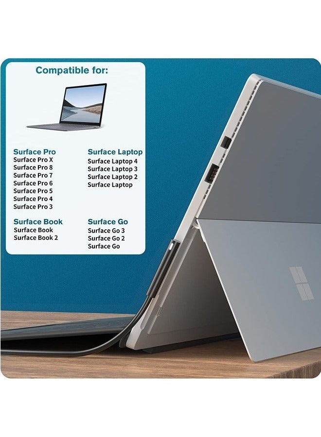 ARNOTEC شاحن محول طاقة 65 واط، متوافق مع Surface Pro 3/4/5/6/7/8/X، Surface Laptop 1/2/3/4/Studio، Surface Go 1/2/3، Surface Book 1/2/3 مع منفذ شحن USB وموصل مغناطيسي - Image 3