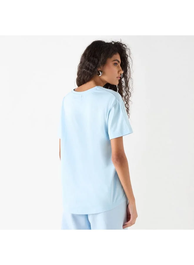 Kappa Kappo Logo Embroidered T-shirt with Short Sleeves