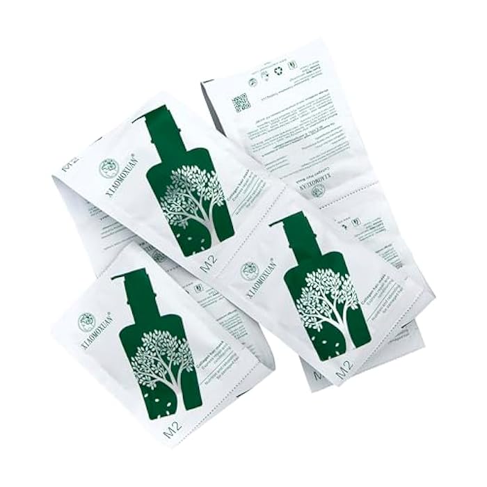 Xiaomoxuan Collagen Hair Care Travel Sample Pack - 10 Shampoo Sachets + 10 Hair Mask Sachets (20 Sachets Total) - Image 2