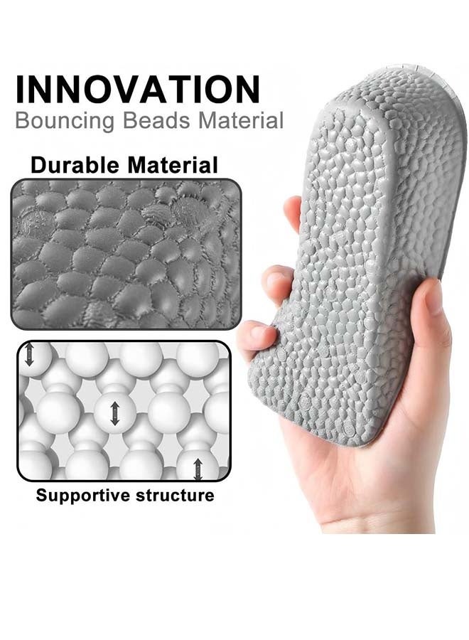 نعل داخلي لزيادة الطول - حذاء لتحديد محيط قوس القدم للنساء، وسادة رفع الكعب التقويمية، جل لموازنة اختلافات الساق، مقاس 8-10 للنساء، رمادي (قطعتان) (1.5 بوصة) - Image 2
