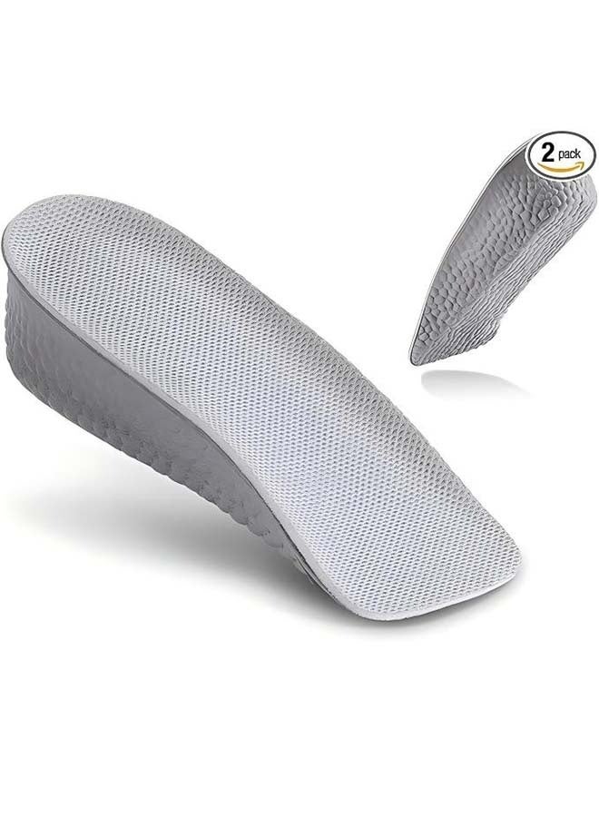 نعل داخلي لزيادة الطول - حذاء لتحديد محيط قوس القدم للنساء، وسادة رفع الكعب التقويمية، جل لموازنة اختلافات الساق، مقاس 8-10 للنساء، رمادي (قطعتان) (1.5 بوصة) - Image 1