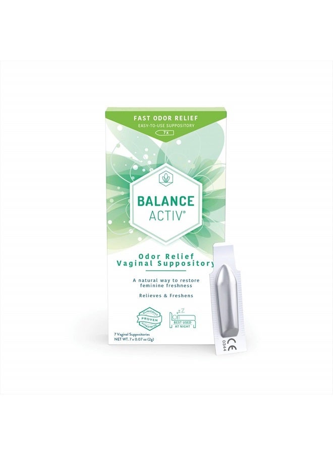 Balance Activ Odor Relief Vaginal Suppository for Women | Works Naturally to Rapidly Relieve Unpleasant Odor and Restore Feminine Freshness - Image 1