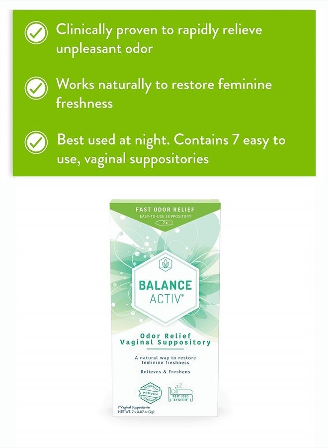 Balance Activ Odor Relief Vaginal Suppository for Women | Works Naturally to Rapidly Relieve Unpleasant Odor and Restore Feminine Freshness - Image 2