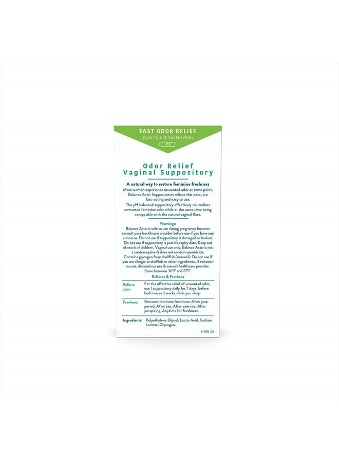 Balance Activ Odor Relief Vaginal Suppository for Women | Works Naturally to Rapidly Relieve Unpleasant Odor and Restore Feminine Freshness - Image 3