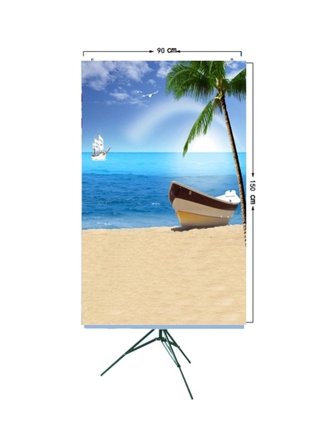Loquat Summer Seascape Beach Dreamlike Photography Background Blue/White  - Image 3