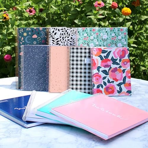 Miquelrius Miquel Rius M Fashion 4 Subject Notebook, Lined A5-8.27" x 5.83" 120 Sheets Heavyweight Paper, Subjects Separated by color, 2 Hole Punched, Micro-Perforated, Cosmos Design, Multicolor - Image 5