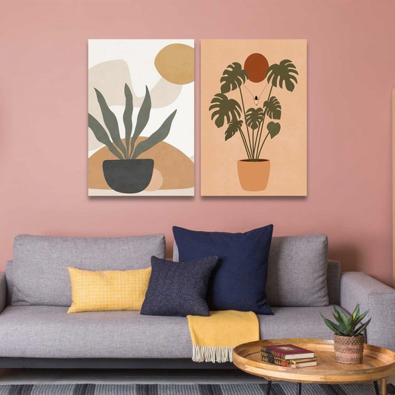 Marktna Double canvas painting with a floral design - Image 1