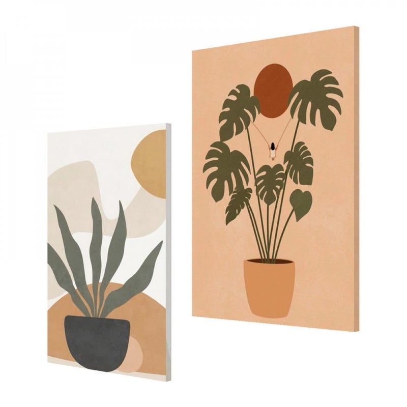 Marktna Double canvas painting with a floral design - Image 2