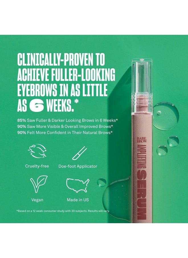 BABE ORIGINAL - Babe Brow Amplifying Serum Fuller & Thicker Looking Eyebrows, Brow Enhancing Serum With Castor Oil, Biotin, Repairing Amino Acids ; 1Ml, Starter Supply - Image 1