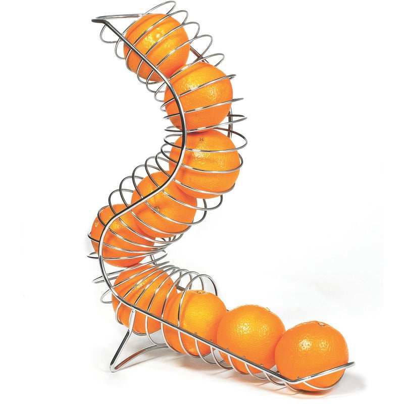 TableCraft FC1649 Curved Fruit Basket 18 Height 425 Diameter Stainless Steel Decorative Display for Buffets and Point of Sale Hand Wash Only