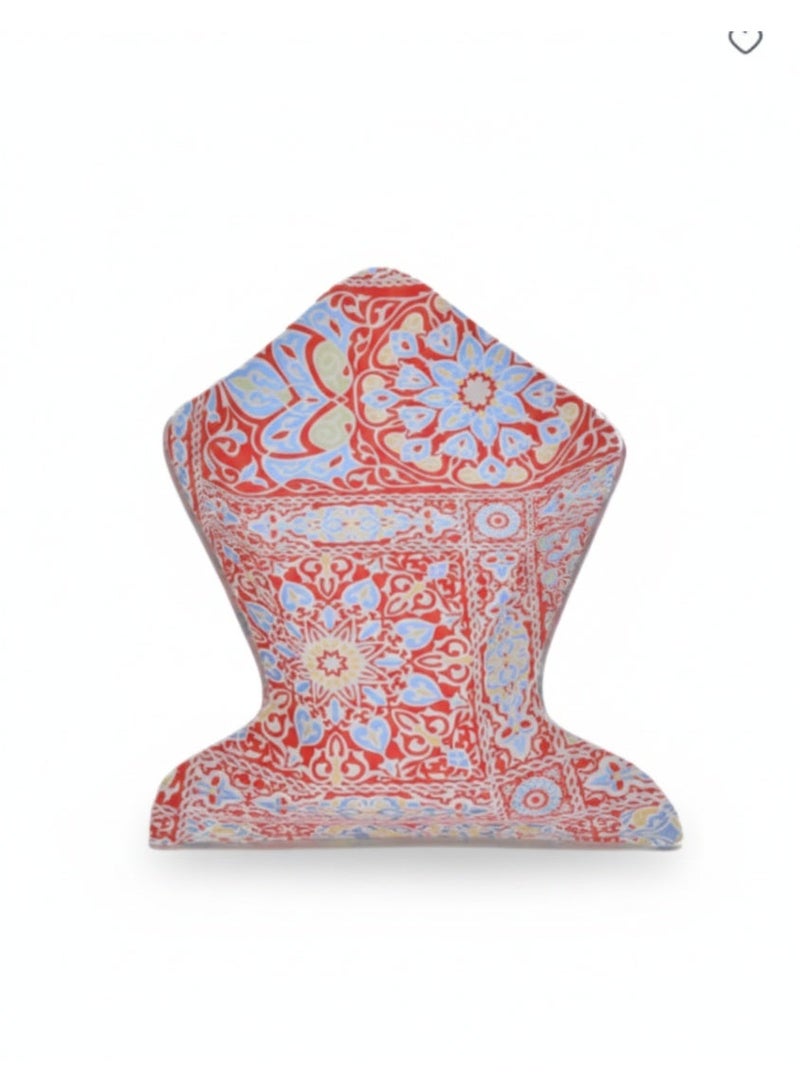 Rosa By Fathy Mahmoud Glass Lantern Serving Plate, 30 * 19Cm - Yameesh Red - Image 2