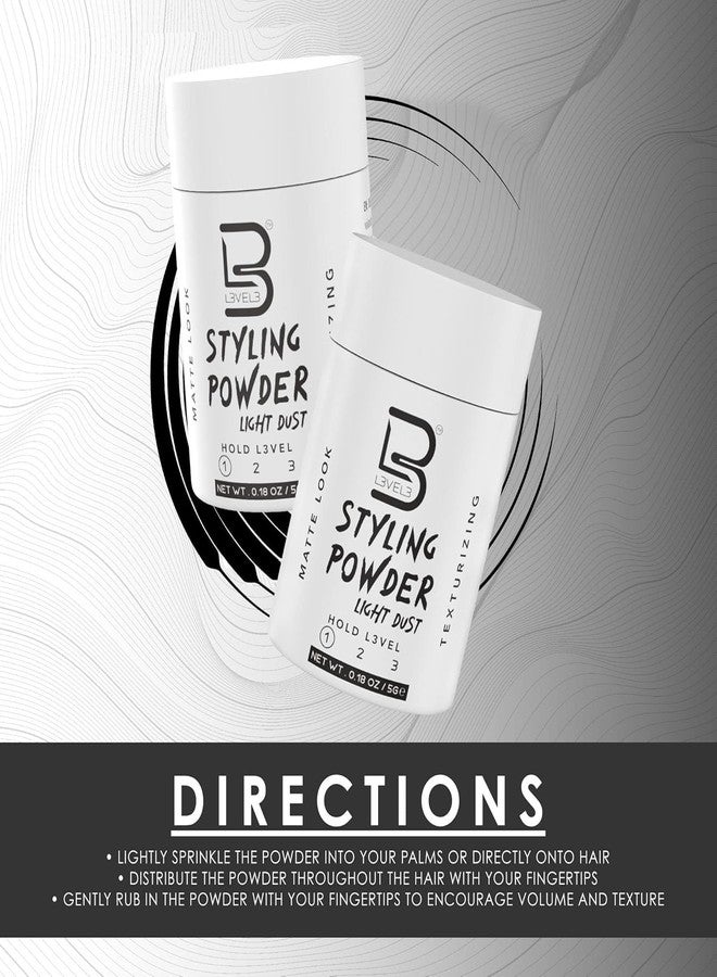L3 Level 3 Travel Styling Powder - Small 0.18 oz for Travel - Natural Look Mens Powder - Sample Styling Powder (12, White) - Image 2