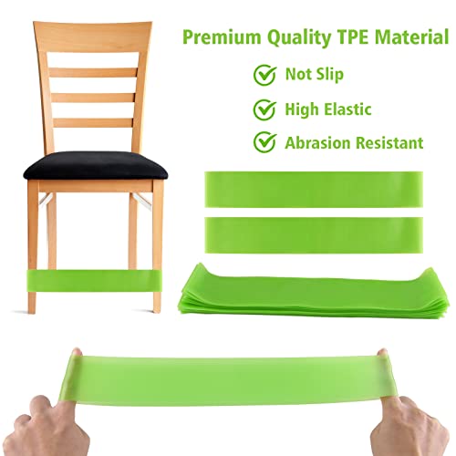 PLULON 15 Pack Chair Bands for Kids with Fidgety Feet Chair Stretch Foot Band Fidget Bands Flexible Seating For Classroom Elementary Chairs Desks - Green - Image 3