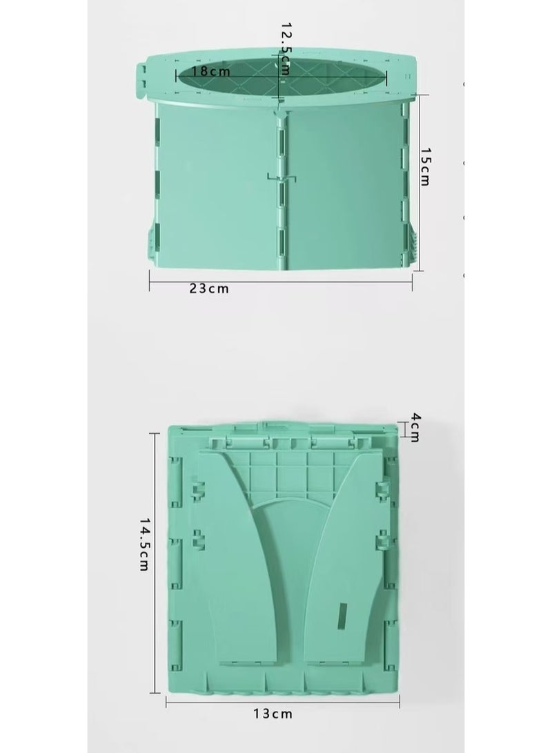 Children's Folding Toilet，Portable Potty Seat,Kids Outing Travel Car Toilet Seat with Travel Bag (Pink) - Image 2