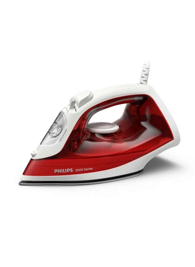 Philips 2000 Series 2000W Steam Iron Red and White 250 ml DST2010/46