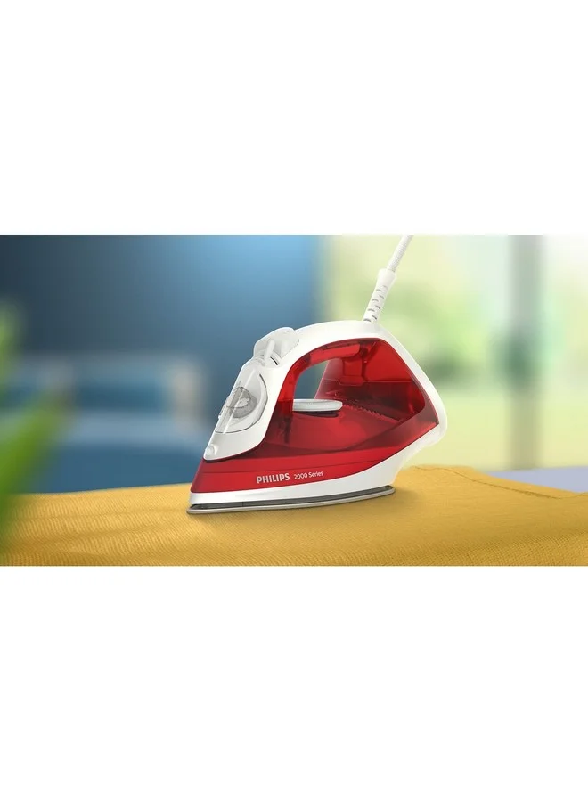 Philips 2000 Series 2000W Steam Iron Red and White 250 ml DST2010/46