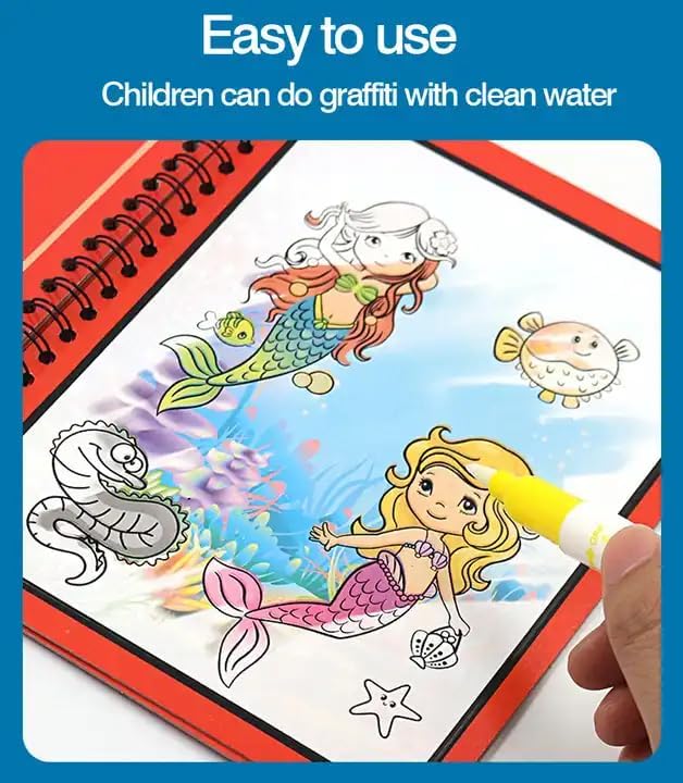 Shiv Shakti Enterprises Water Coloring Books for Kids, Water Painting Drawing Book Toys for Kids, Return Gifts for Party for Kids Toys, Toddlers 2-10 Years (4Pc) - Image 2