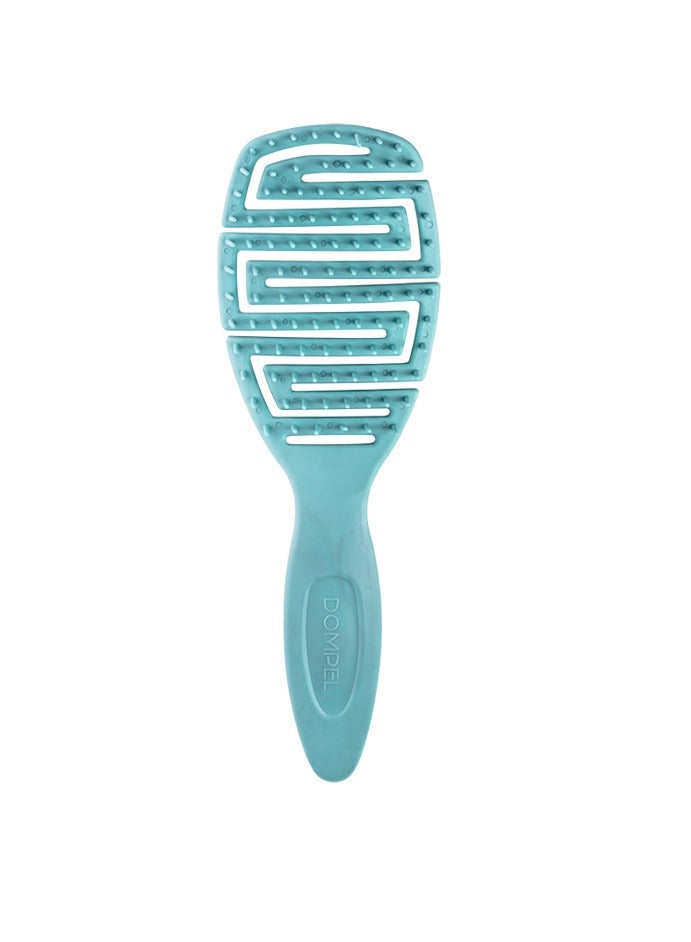 DOMPEL Silicone Detangling Brush for All Hair Types – Green - Image 1