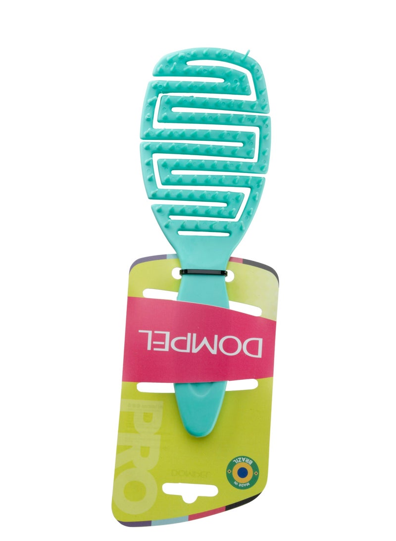 DOMPEL Silicone Detangling Brush for All Hair Types – Green - Image 5