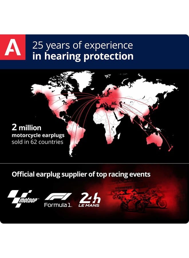 Alpine MotoSafe Pro Ear Plugs Racing & Touring Hearing Protection - Image 5