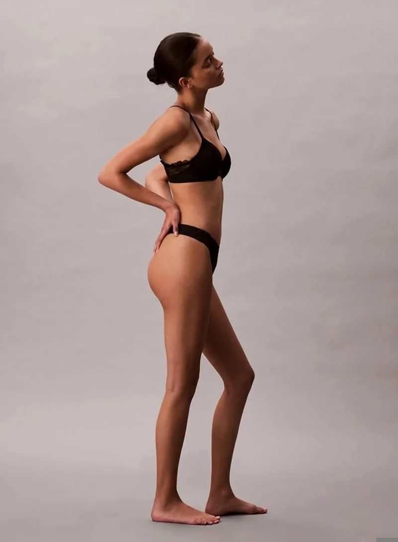 Calvin Klein Black Thong - Perfectly Fit Lace for Women | Best Price UAE